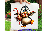 Quirky Christmas Penguin Clipart, an Illustration by OK Design (Thumbnail 5 of 6)