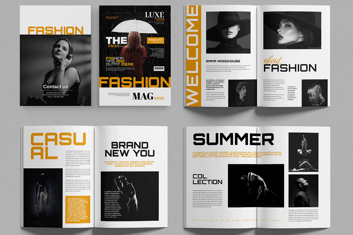 Fashion Magazine Template, a Magazine Template by MightyDesign (Photo 2 of 6)