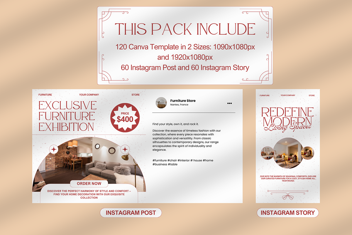 120 Furniture Instagram Template, a Social Media Template by Branding Victory STD (Photo 3 of 10)