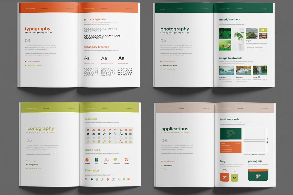 Modern Brand Guideline Template, a Brochure Template by MightyDesign (Photo 3 of 6)