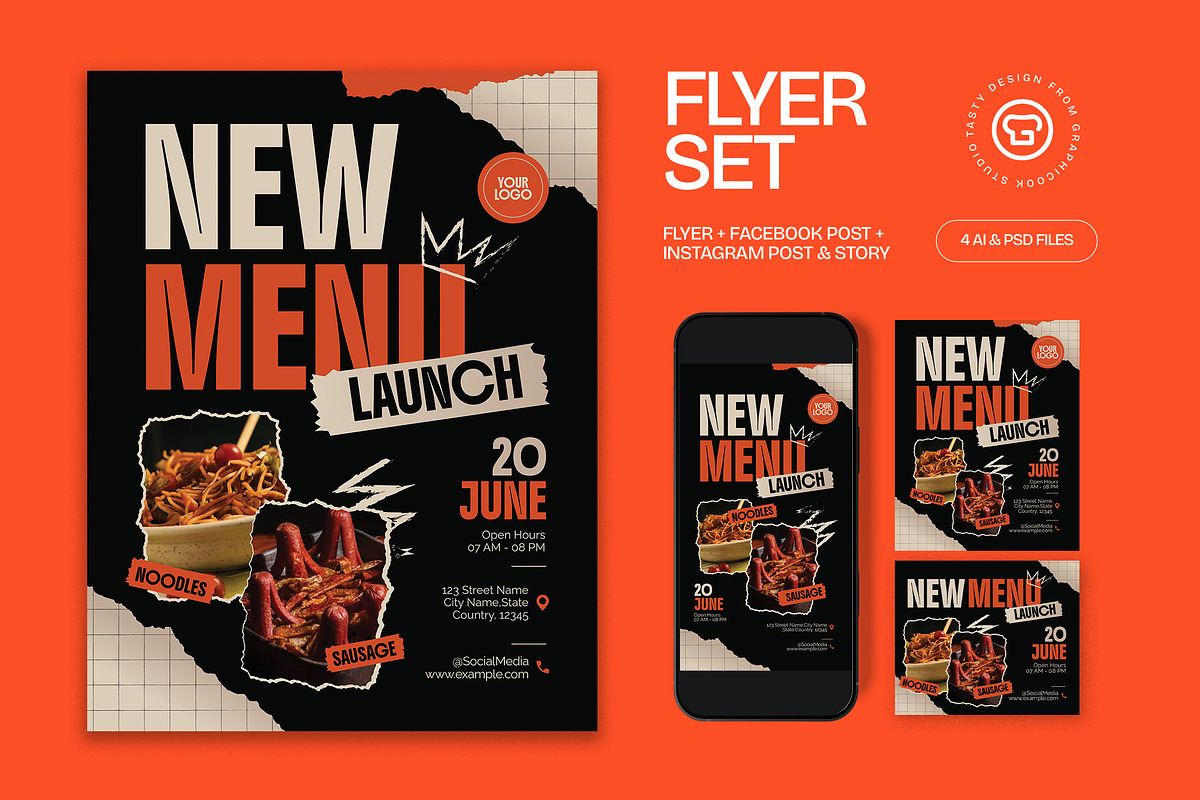 New Menu Launch Flyer, a Flyer Template by graphicook (Photo 1 of 3)