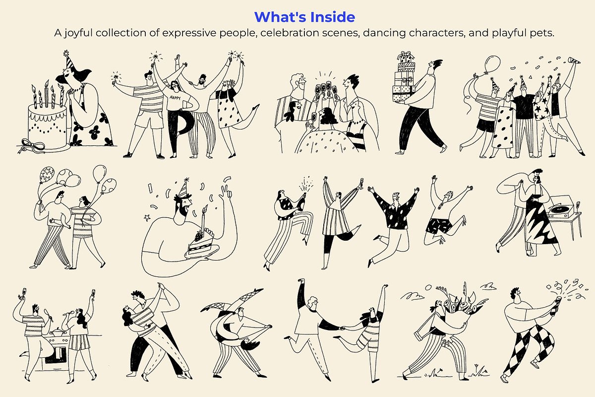 Cheers! Happy People Illustrations, a Person Illustration by Olly Kava (Photo 3 of 10)