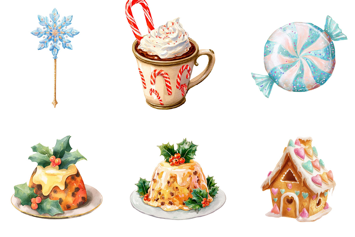 Whimsical Christmas Clipart Bundle, an Illustration by DreamArtGraphic (Photo 5 of 5)