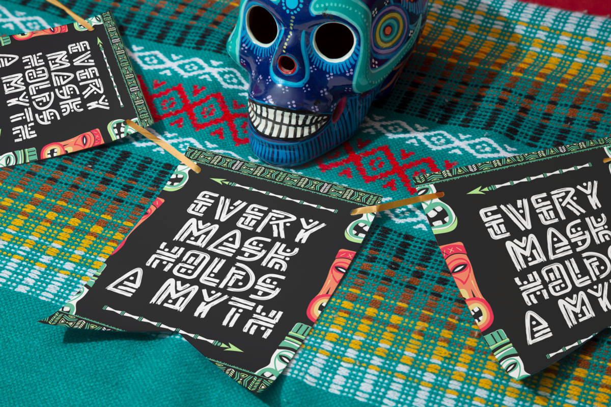 Stone Mask Ethnic Tribal Font, a Font by PutraCetol Studio (Photo 2 of 5)