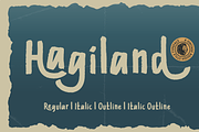 Hagiland - Rugged Retro Font, a Handwritten Font by Attype (Thumbnail 1 of 10)