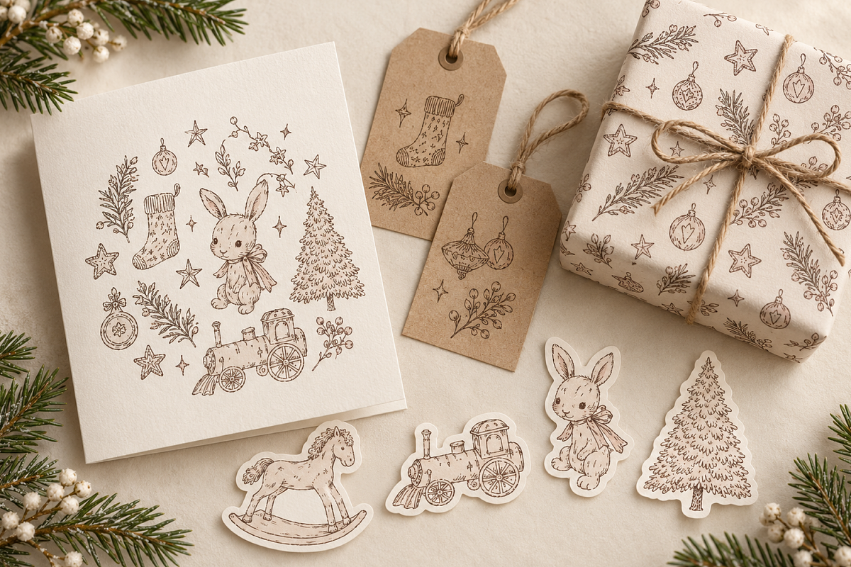 Vintage Christmas, a Seasonal Illustration by Digitaliya (Photo 8 of 9)