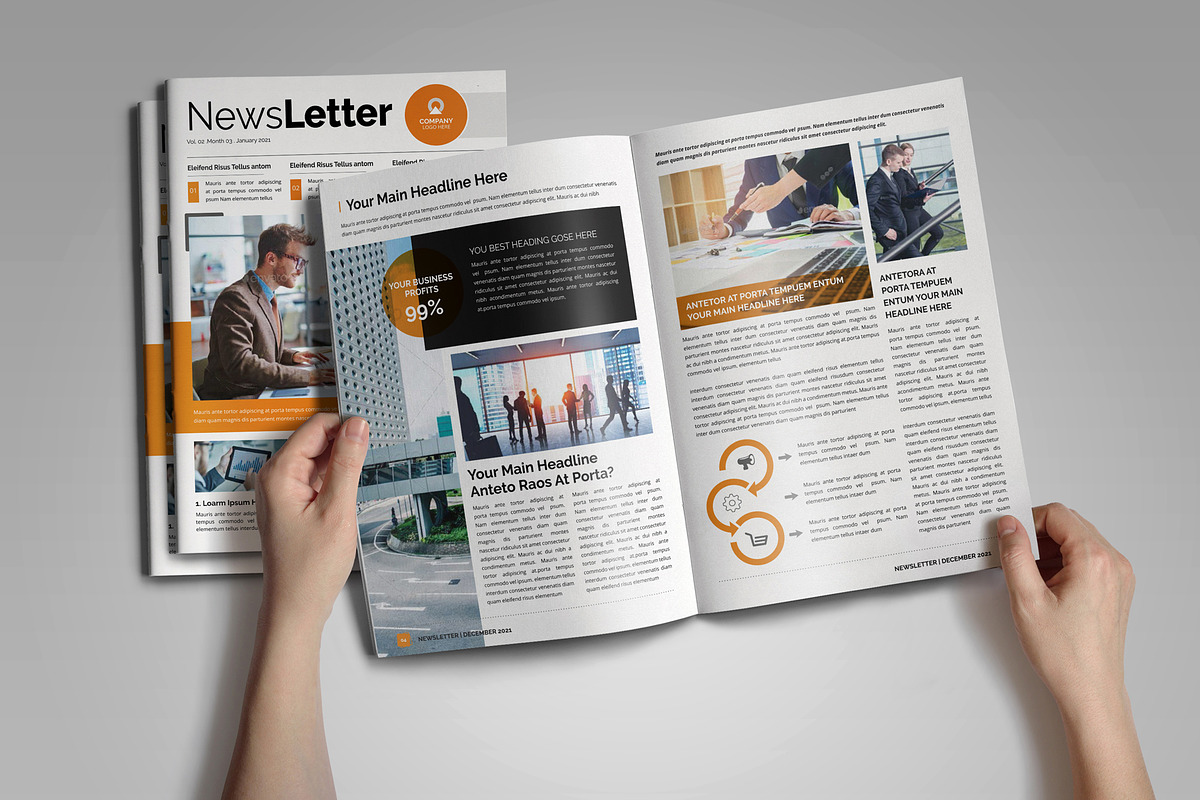 Business Newsletter Template v3, a Brochure Template by JanySultana (Photo 9 of 12)
