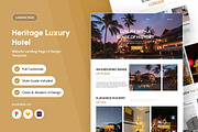 Cusion Heritage Luxury Hotel Landing, a Landing Page Template by trabaskriya (Thumbnail 1 of 5)