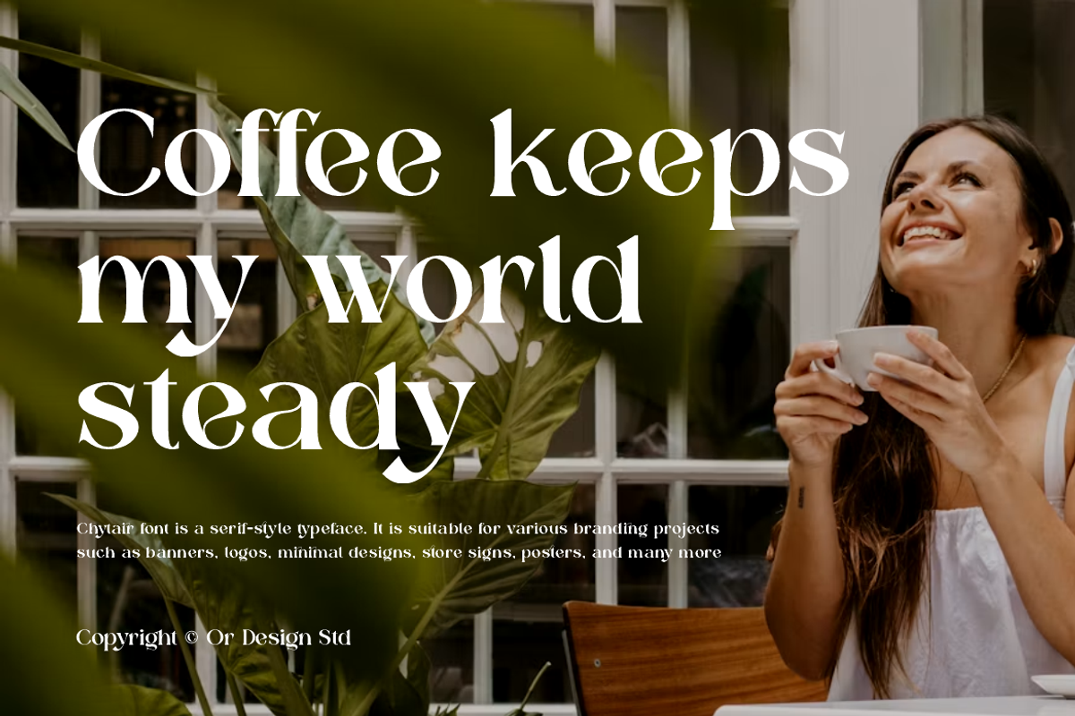 Chytair - Luxury Coffee Font, a Serif Font by QR Design Studio (Photo 3 of 14)