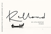 Rellond Signature Font, a Script Font by Lythcreative (Thumbnail 1 of 8)