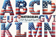 Glitter USA Flag Alphabet Clipart PN, an Illustration by Rose Art (Thumbnail 1 of 7)