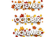 Golden autumn set with maple leaves, a Decorative Illustration by Vjom (Thumbnail 10 of 13)