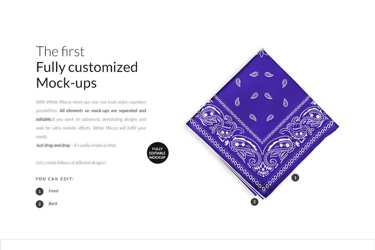 Bandana 9xMock-up, a Mockup by Mocca Mockups Store (Photo 2 of 5)