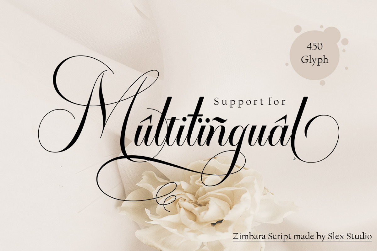 Zimbara, a Script Font by Slex Studio (Photo 11 of 11)