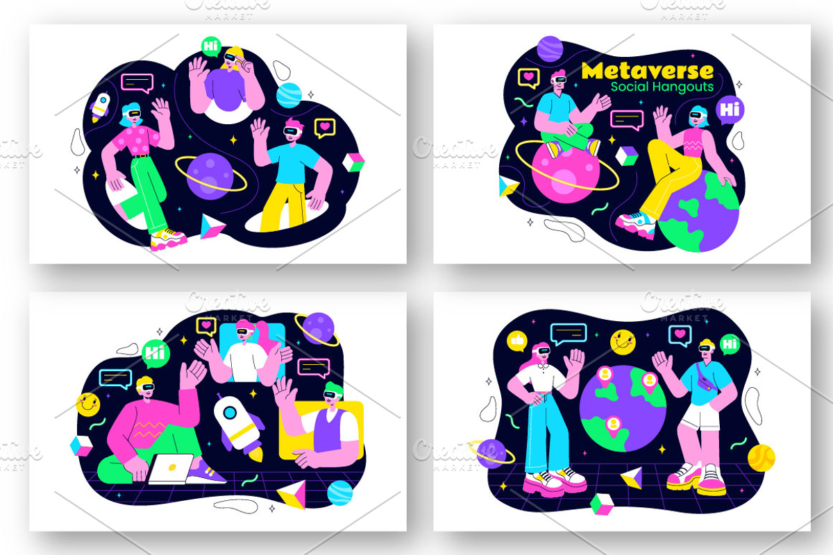 10 Metaverse Social Hangouts, a Technology Illustration by denayunebgt (Photo 3 of 4)