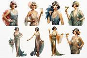 Vintage Flapper Girl Watercolor, a Person Illustration by Maysa Art (Thumbnail 2 of 6)