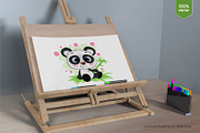 Cute cartoon panda. Tshirt, PNG., an Animal Illustration by KENO Mascots (Thumbnail 3 of 5)