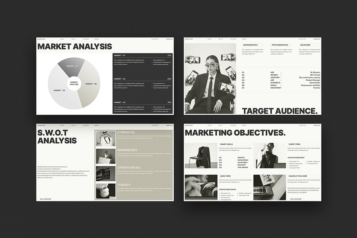 Marketing Plan Presentation Template, a Presentation Template by Studio Monova (Photo 9 of 13)