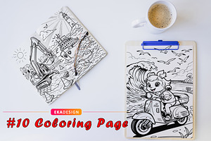 10 Coloring Page