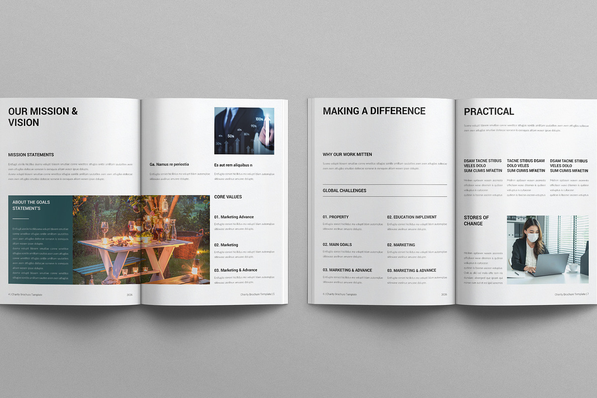 Charity Brochure Template, a Brochure Template by E-Type (Photo 3 of 7)