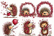 Whimsical Spring Hedgehog Clipart, an Illustration by Designworld (Thumbnail 3 of 8)