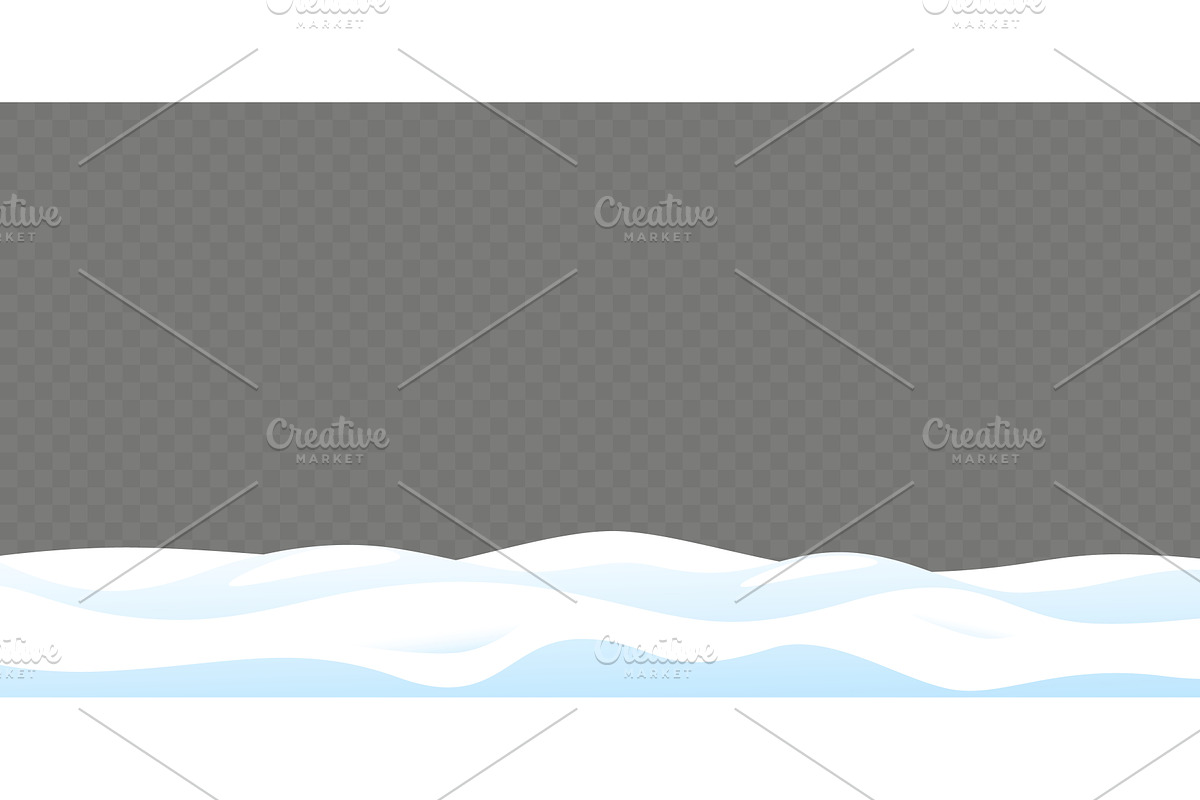 White snowdrifts on transparent, a Texture Illustration by Vectorbuum