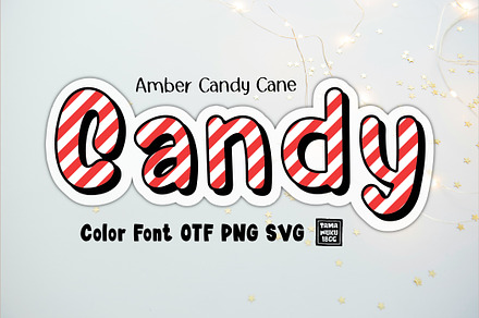 Amber Candy Cane OTF PNG SVG