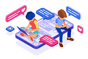 Online chat dating friendship, a Person Illustration by TAlex (Thumbnail 2 of 16)