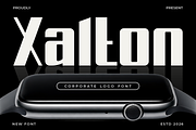 Xalton Corporate Logo Font, a Sans Serif Font by PutraCetol Studio (Thumbnail 1 of 5)