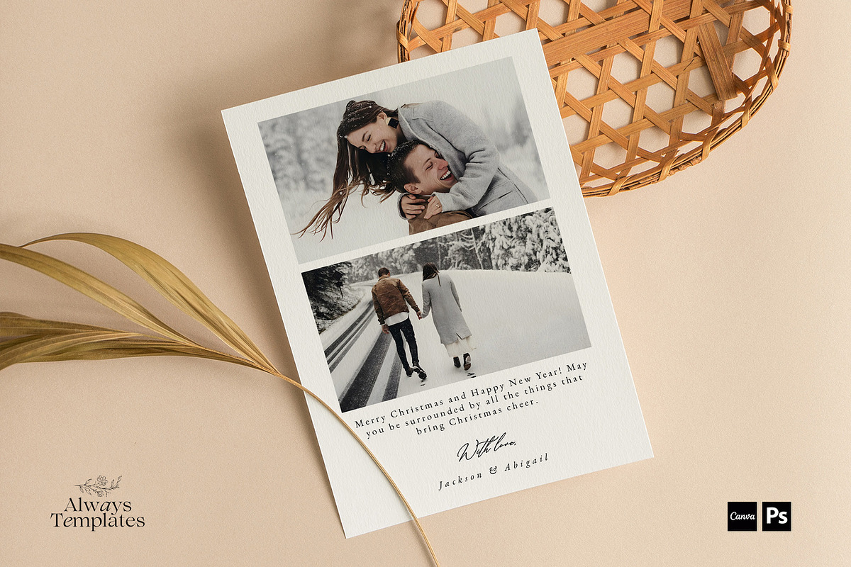 Christmas Card Template CC210, a Card Template by Always Templates (Photo 3 of 3)