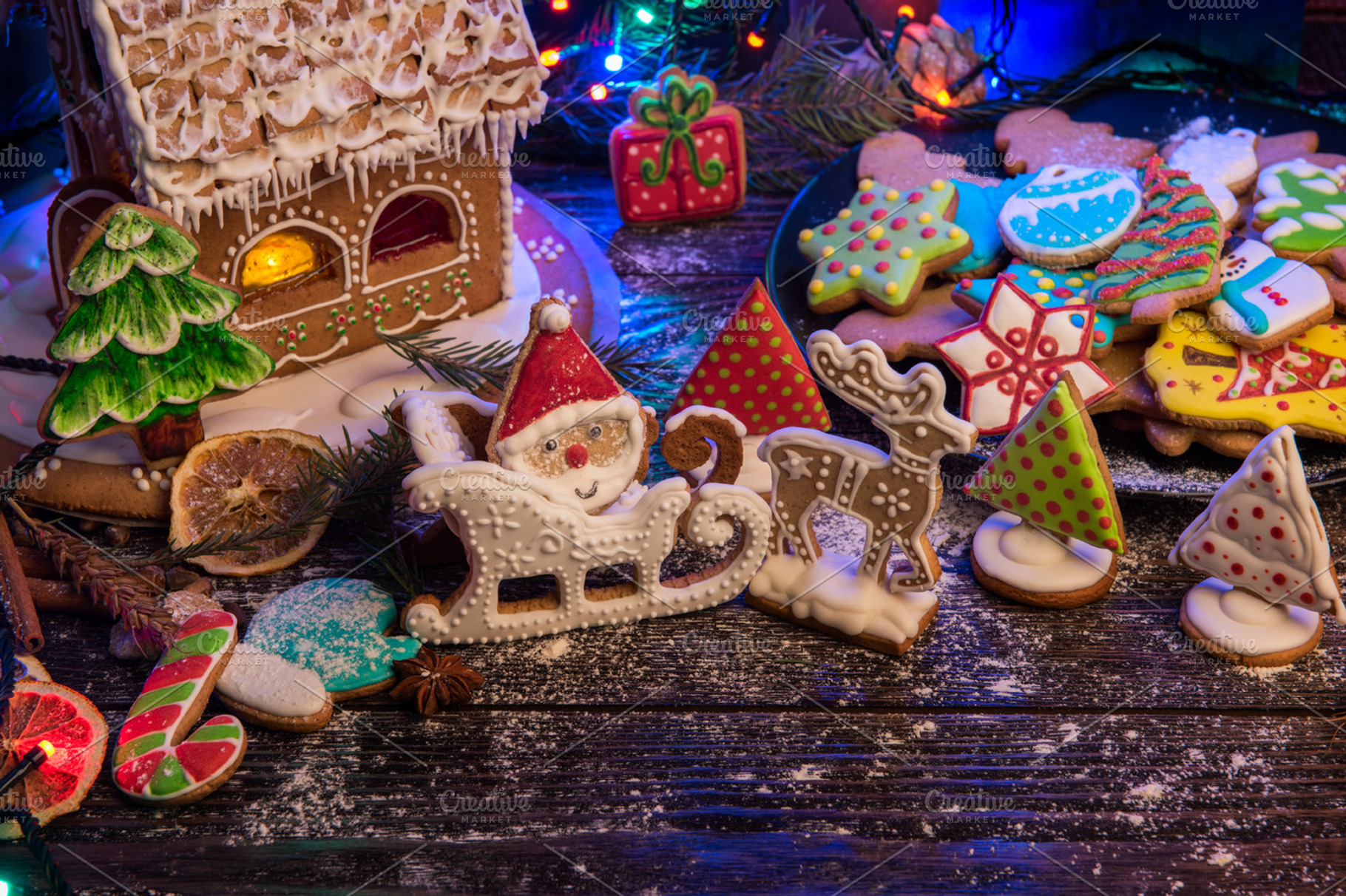 Gingerbreads for new years and christmas featuring gingerbread, house, and, a Food & Drink Photo by Jan Jack Russo Media