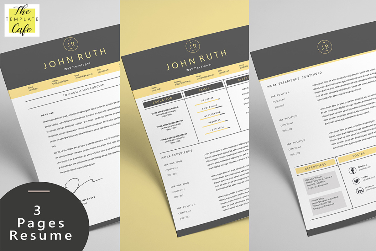 Clean Elegant MS Word Resume, a Resume Template by Rustype (Photo 2 of 5)