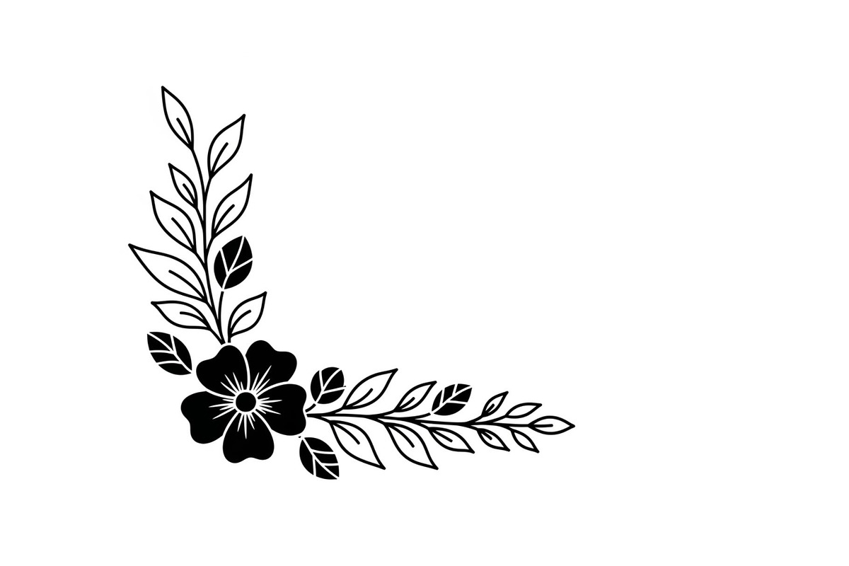 Floral Corner Ornament Clipart Bundl, an Illustration by Creativeshirt (Photo 8 of 48)