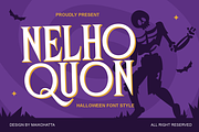 Nelho Quon - Halloween Serif Font, a Serif Font by MaikoHatta (Thumbnail 1 of 7)