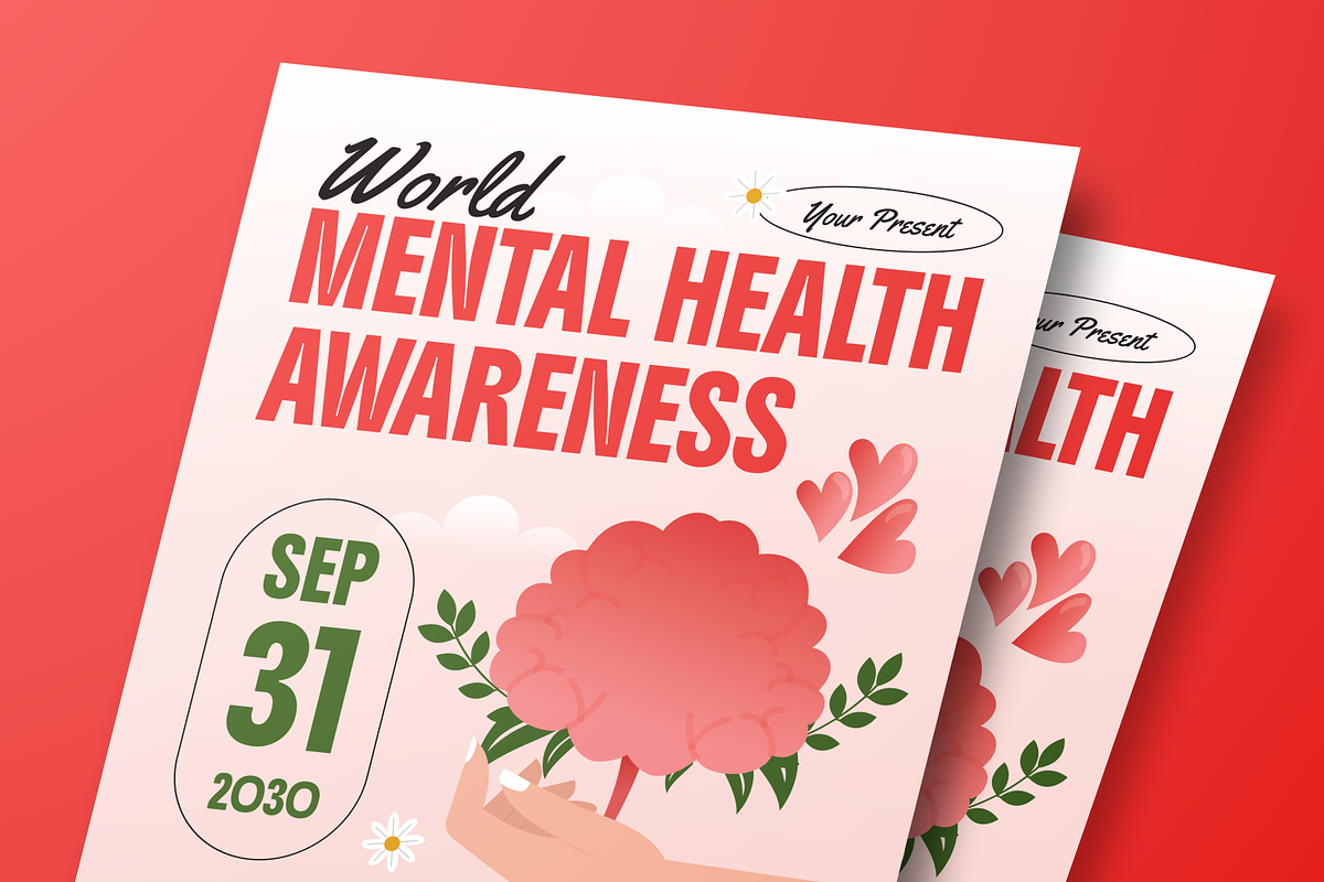 Mental Health Awareness Flyer Set, a Flyer Template by Annora Studio (Photo 5 of 6)