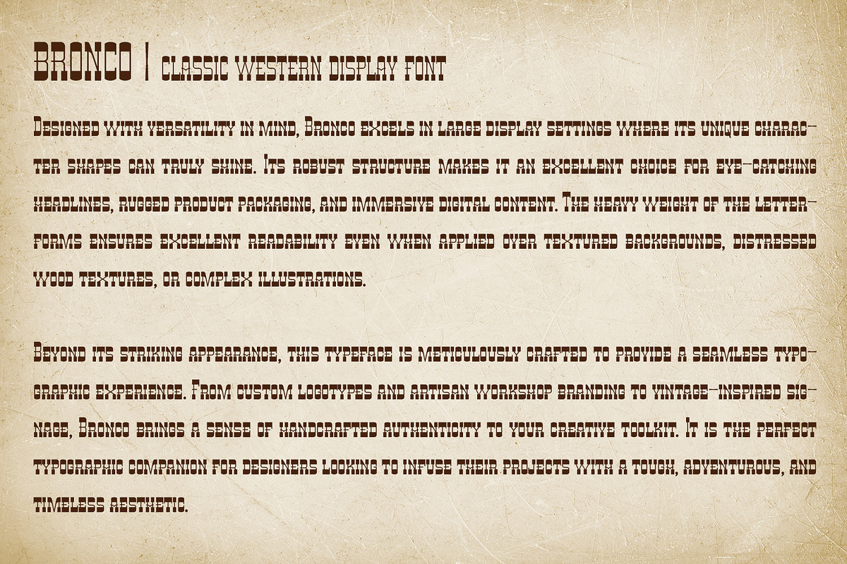 Bronco - Vintage Western Cowboy Font, a Slab Serif Font by OWPictures (Photo 9 of 10)