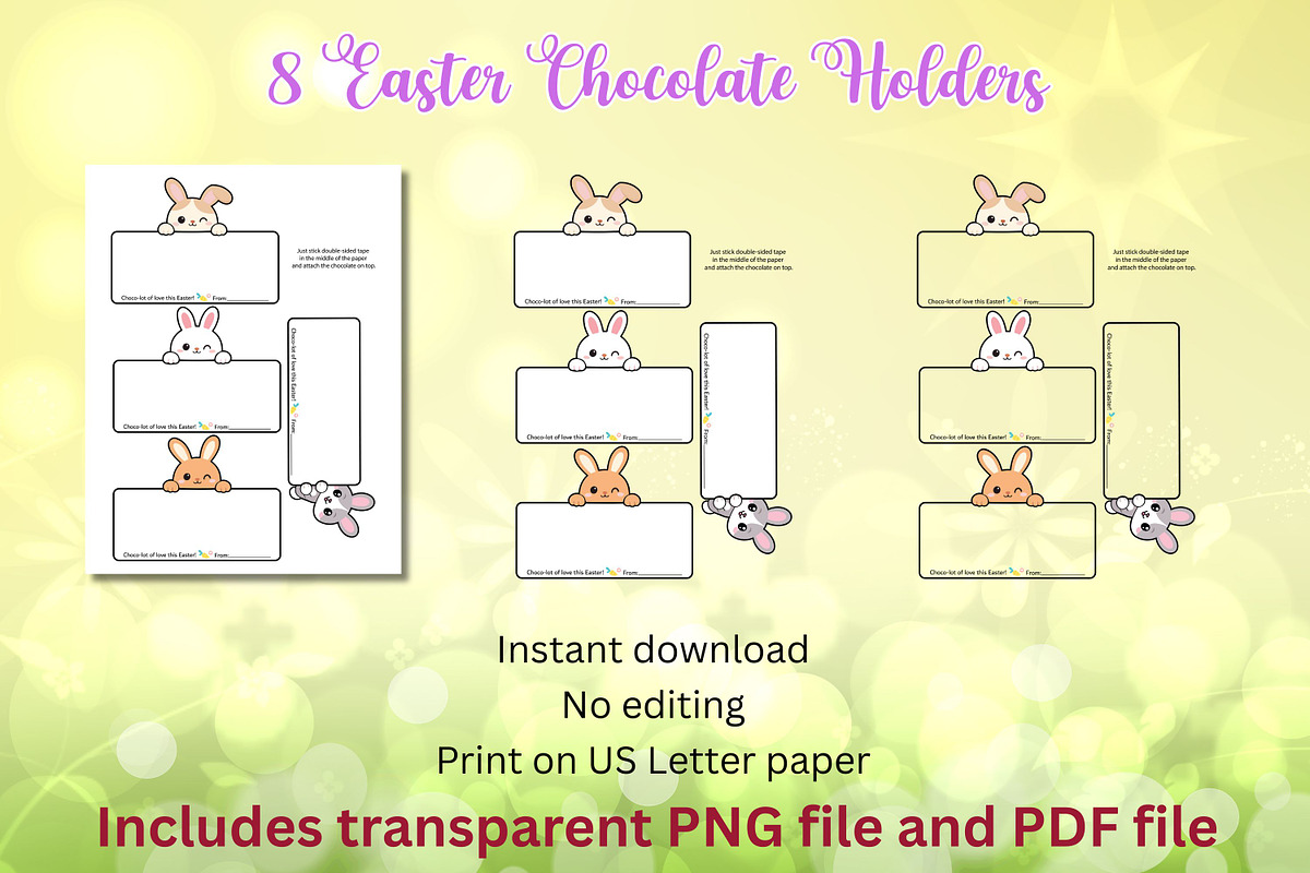 8 Easter Chocolate Holders, a Graphic by Adalin Shop (Photo 4 of 5)