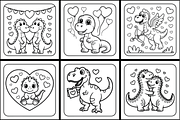 Valentine's Day Dinosaur Book, a Seasonal Illustration by Design Station (Thumbnail 3 of 3)