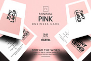 Minimal Pink Business Card, a Business Card Template by Marvel (Thumbnail 1 of 5)