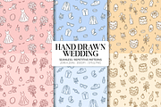 Wedding Hand drawn Pattern Set, a Pattern Graphic by CreativeChristiana (Thumbnail 1 of 7)