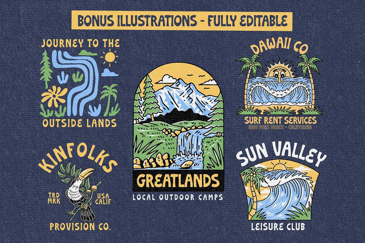 Sun Valley Typeface + 10 Extras, a Handwritten Font by Dawaii Goods (Photo 7 of 9)