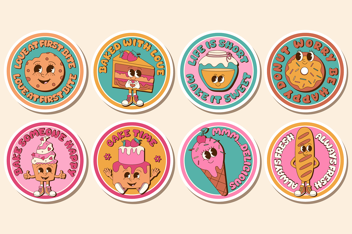 Groovy Sweet Food Collection, a Food Illustration by Alla's Creations (Photo 3 of 13)