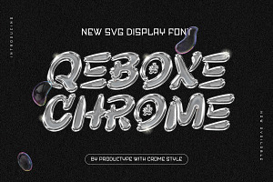 Qebox Chrome - 3D SVG Font, a Handwritten Font by productype1