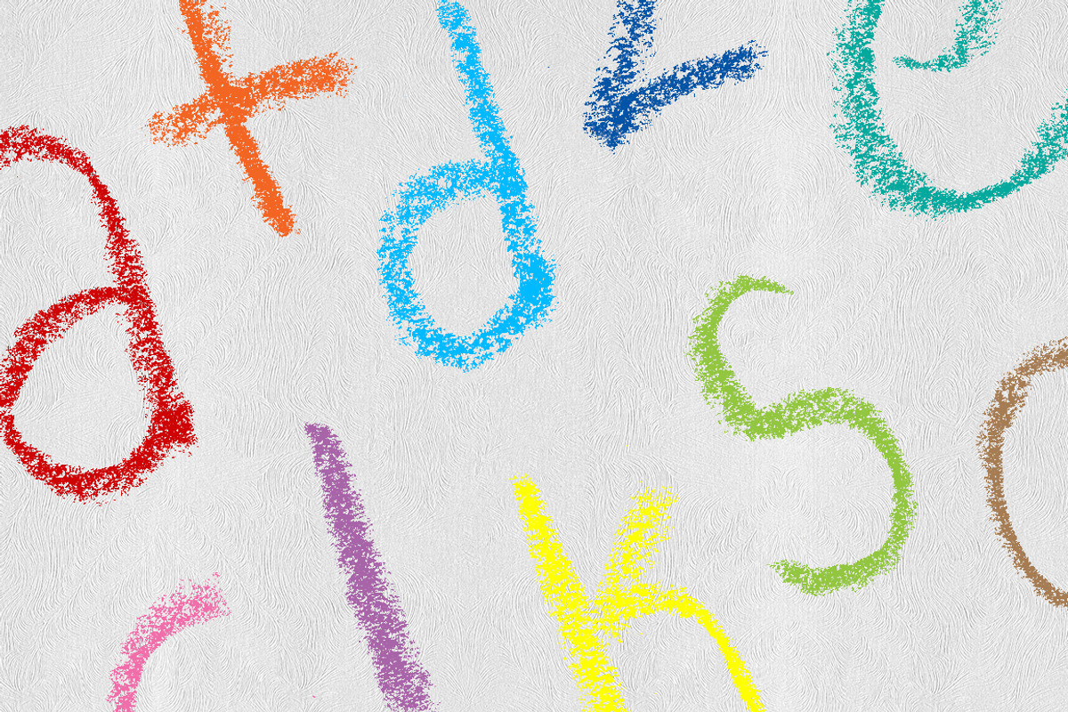 Crayon SVG fonts | Pastel, a Font by tomatstudio (Photo 5 of 6)