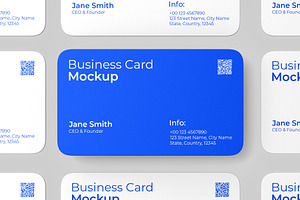 Rounded Business Card Mockup PSD, an Advertising Mockup by graphypix