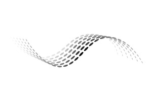 Dotted halftone waves. Flowing, an Illustration by Things for designers