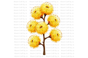 Australian Wildflower- Golden Wattle, a Decorative Illustration by Bloom Craft Creations (Thumbnail 5 of 10)