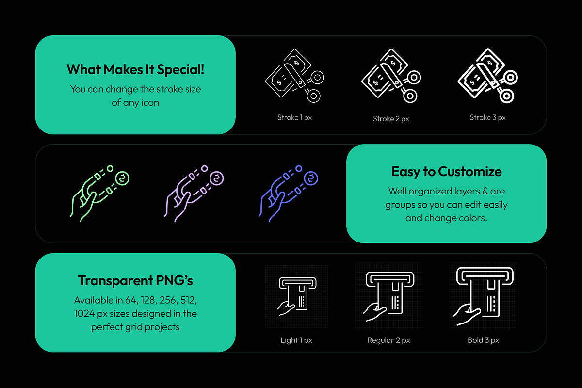 Banking Icon Art Set, an Outline Icon by Prosymbols (Photo 2 of 8)