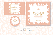 Minimal Floral Candle Label Template, a Stationery Template by Little Creative Scribbles (Thumbnail 1 of 6)