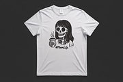 Skeleton Mom Life Coffee Embroidery, an Illustration by Purpose Ekbal (Thumbnail 3 of 3)